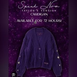 TAYLOR SWIFT SPEAK NOW CARDIGAN XS/S NEW UNOPENED